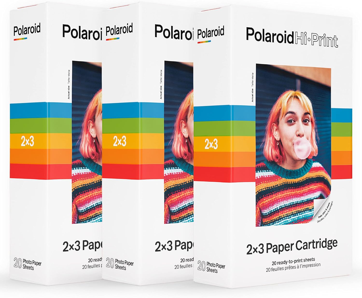 Hi-Print Paper - Triple Pack of 2x3 Paper Cartridge (60 Sheets)